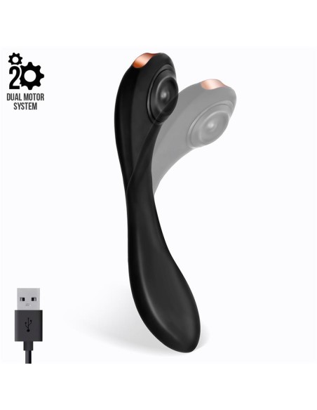 Pulsar Vibrador con Pulsacion y Esqueleto Articulado Silicona USB