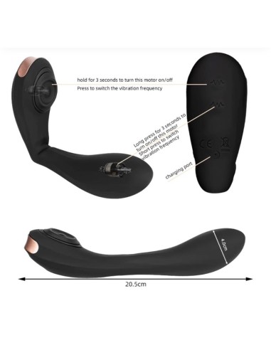 Pulsar Vibrador con Pulsacion y Esqueleto Articulado Silicona USB