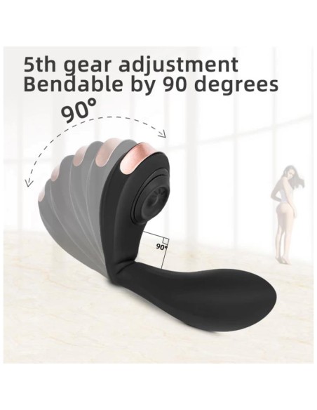 Pulsar Vibrador con Pulsacion y Esqueleto Articulado Silicona USB