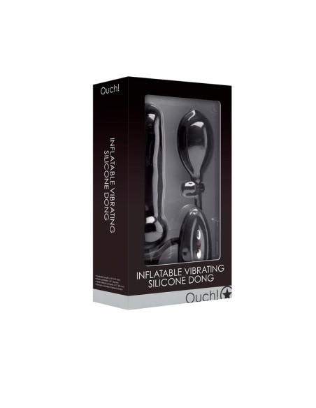Shots Ouch Dildo Vibrador Hinchable Negro