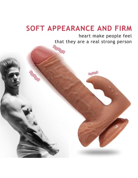 Austin Dildo con 10 Modos de Vibracion y Estimulador de Clitoris