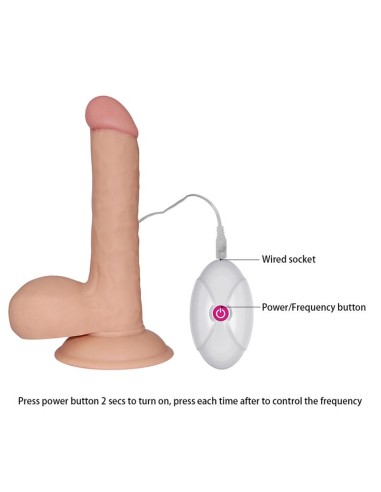 Dildo The Ultra Soft Dude con Vibracion 75 Natural
