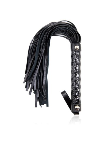 Flogger Patron de Diamante y Mango de Metal 39 cm Negro