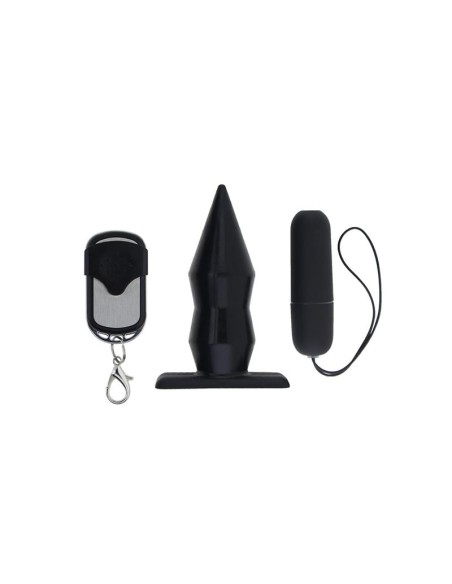 Plug Anal con Vibracion y Control Remoto Negro Plug Anal con Vibracion y Control Remoto Negro