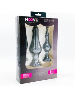 Set 3 Plugs Anal Silicona Negro 2