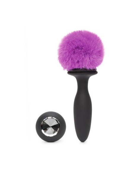 Plug Anal con Vibracion Doble Base Purpura Grande Plug Anal con Vibracion Doble Base Purpura Grande