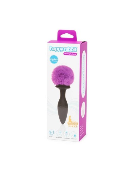 Plug Anal con Vibracion Doble Base Purpura Grande Plug Anal con Vibracion Doble Base Purpura Grande