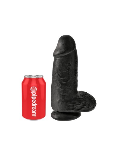 Dildo con Testiculos 9 Chubby Negro
