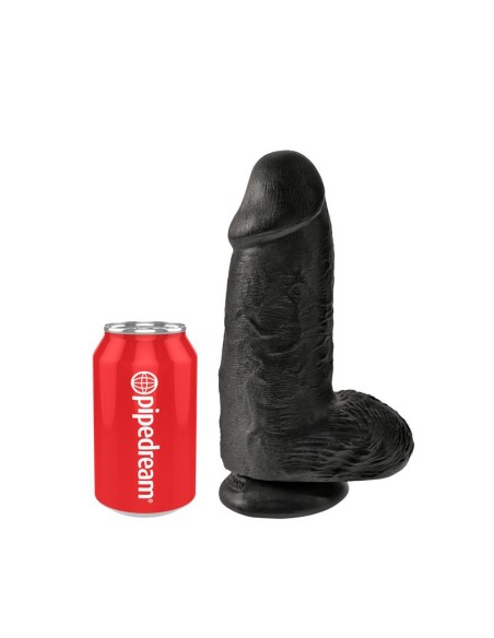 Dildo con Testiculos 9 Chubby Negro