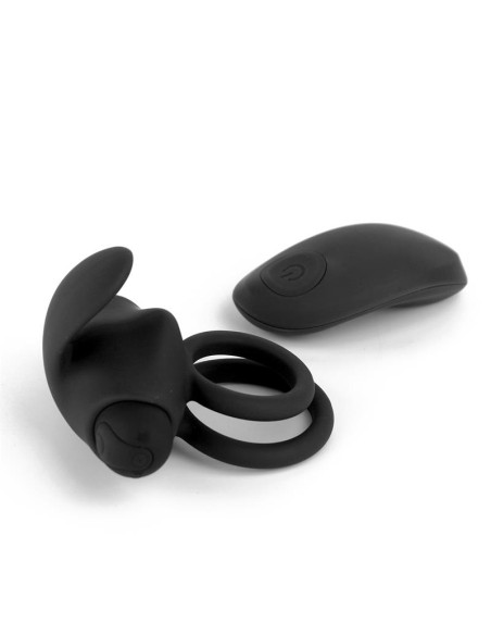 Reerin Anillo Vibrador USB Dual Control Remoto USB Silicona