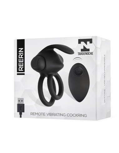 Reerin Anillo Vibrador USB Dual Control Remoto USB Silicona