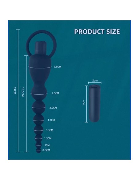 Marbe Cadena Anal con Vibracion USB Silicona Marbe Cadena Anal con Vibracion USB Silicona