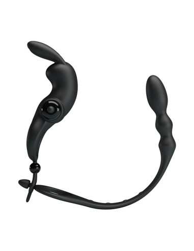 Anillo Vibrador con Cadena Anal Desmontable
