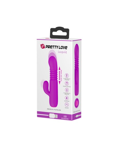 Leopold Vibrador con Funcion de Movimiento USB Silicona