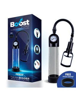 Bomba Manual con Medidor para el Pene PSX03 Transparente