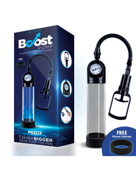 Bomba Manual con Medidor para el Pene PSX03 Transparente