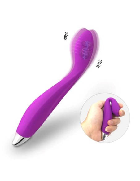 No Ten Vibrador Hiper Flexible Punto G USB Magnetico Silicona No Ten Vibrador Hiper Flexible Punto G USB Magnetico Silicona