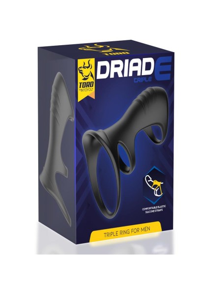Driade Anillo Triple para Hombre Silicona Driade Anillo Triple para Hombre Silicona