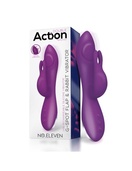 No Eleven Vibrador con Conejito Punto G y Fucion de Pulsacion USB Margnetico Silicona