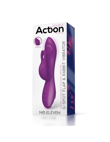 No Eleven Vibrador con Conejito Punto G y Fucion de Pulsacion USB Margnetico Silicona