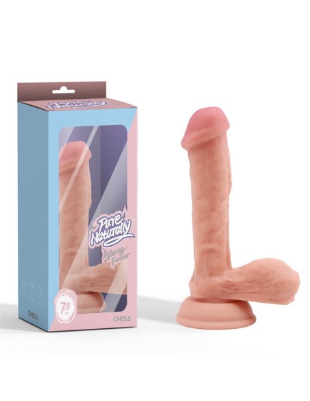 Alluring Fancier Dildo Realista Dual Silicona Liquida Dual Density 18 cm