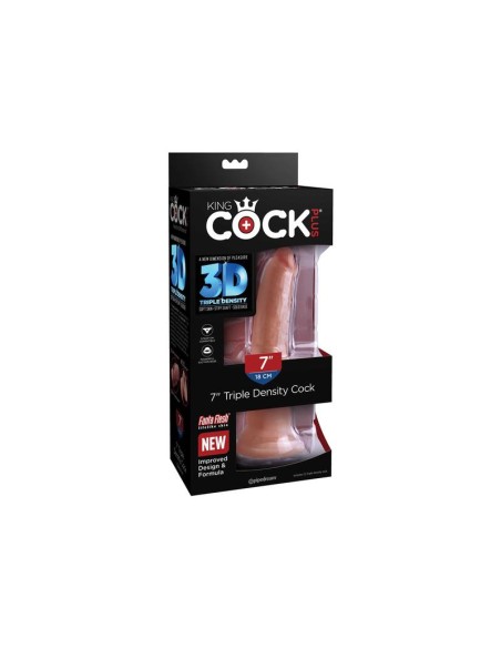 Dildo Triple Densidad 7 Caramelo Dildo Triple Densidad 7 Caramelo