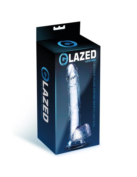 Dildo Realista con Testiculos Material Cristalino 155 cm