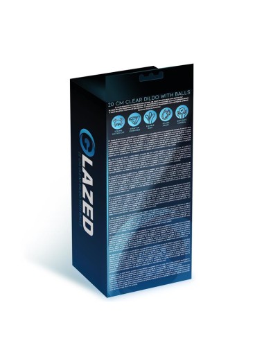 Dildo Realista con Testiculos Material Cristalino 20 cm