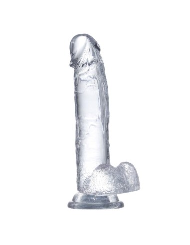 Dildo Realista con Testiculos Material Cristalino 20 cm