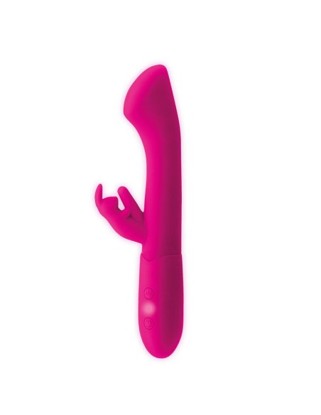 Cotton Vibrador Punto G y Conejito USB Silicona Fuchsia