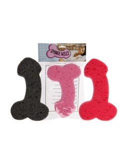 Esponja de Bano Forma de Pene Color Aleatorio 1 Unidad