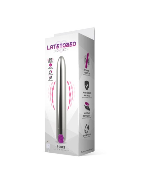 Renee Vibrador 10 Funciones 185 cm USB Plata