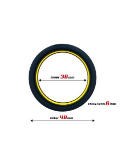 Anillo para el Pene 100 Silicona Solida 36 cm Amarillo y Negro 2