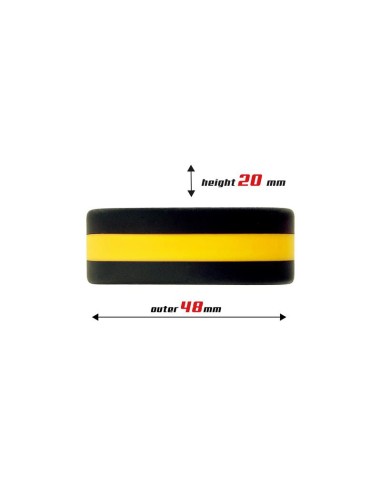 Anillo para el Pene 100 Silicona Solida 36 cm Amarillo y Negro