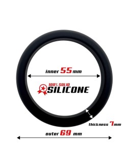 Anillo para el Pene Silicona Solida 55 cm Negro 2