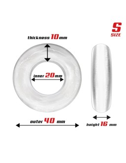 Set 3 Anillo para el Pene Flexible Transparentes 2