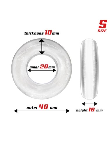 Set 3 Anillo para el Pene Flexible Transparentes