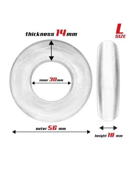 Set 3 Anillo para el Pene Flexible Transparentes