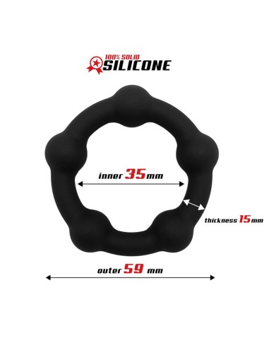 Anillo para el Pene Silicona Solida 35 cm Negro