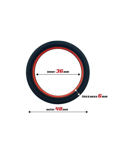 Anillo para el Pene 100 Silicona Solida 36 cm Rojo y Negro