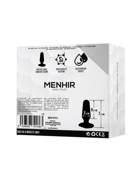 Menhir Plug Anal Silicona Negro Menhir Plug Anal Silicona Negro