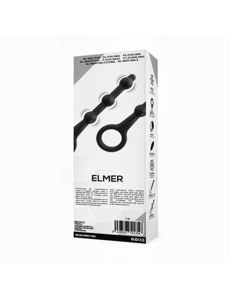 Elmer Plug Anal con Aro de Facil Extraccion Silicona Negro Elmer Plug Anal con Aro de Facil Extraccion Silicona Negro