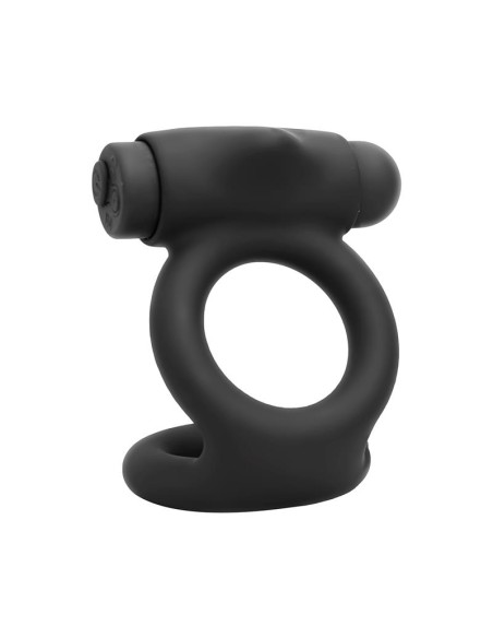 Denver Anillo Doble con Bala Vibradora USB Silicona Negro