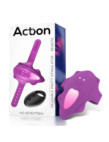 No Seventeen Estimulador de Braguita Control Remoto USB Magnetico Purpura