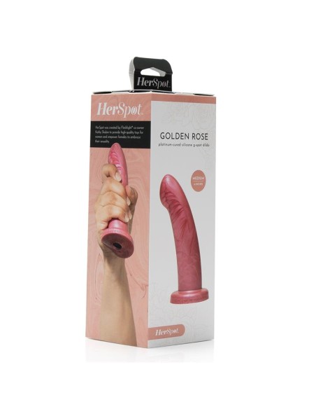 Herspot Dildo Golden Rose Talla Mediana Herspot Dildo Golden Rose Talla Mediana