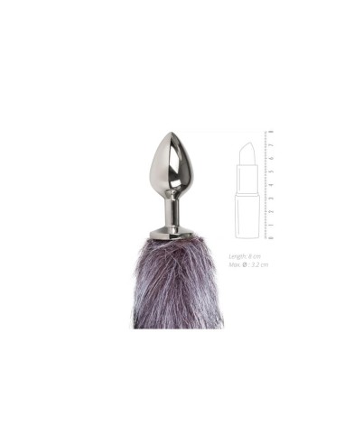 Plug con Cola de Zorro No 6 Plata