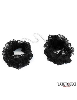 Esposas para Pies de Encaje Elastico Negro