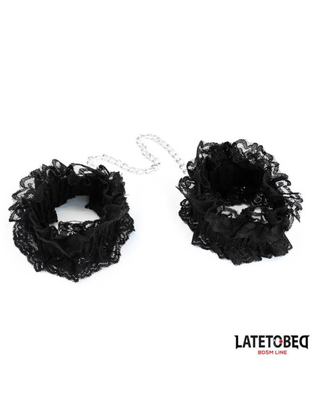 Esposas para Pies de Encaje Elastico Negro