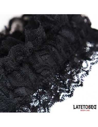 Esposas para Pies de Encaje Elastico Negro