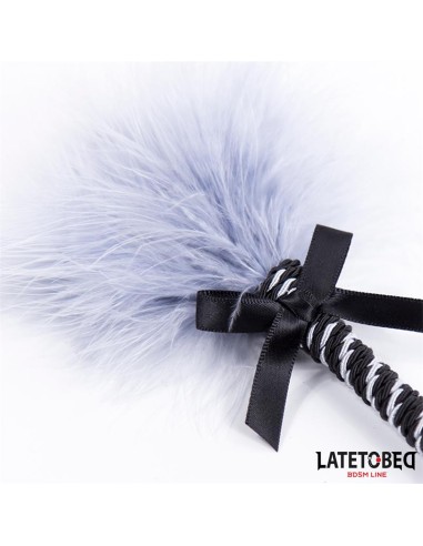 Plumero con Lazo Gris y Negro 25cm